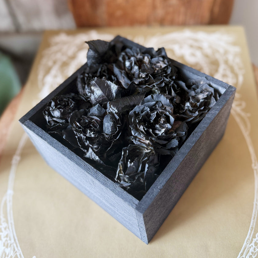 ブラックフラワースクエアアレンジ　「BLACK FLOWER SQUARE ARRENGEMENT」ゼロフラワー・インテリアシリーズ